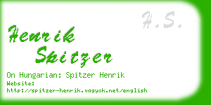 henrik spitzer business card